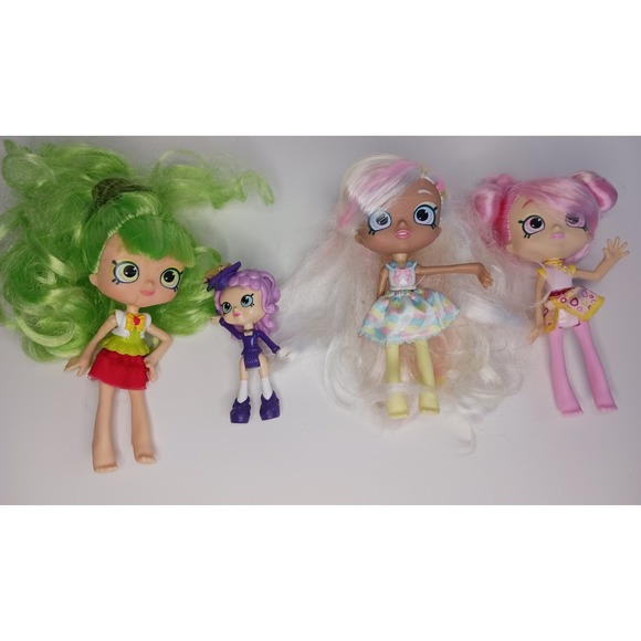 Other - Shopkins Lil Shoppies Apple Blossom, Marsha Mallow, Bubbleissha Lot of 4 Figures